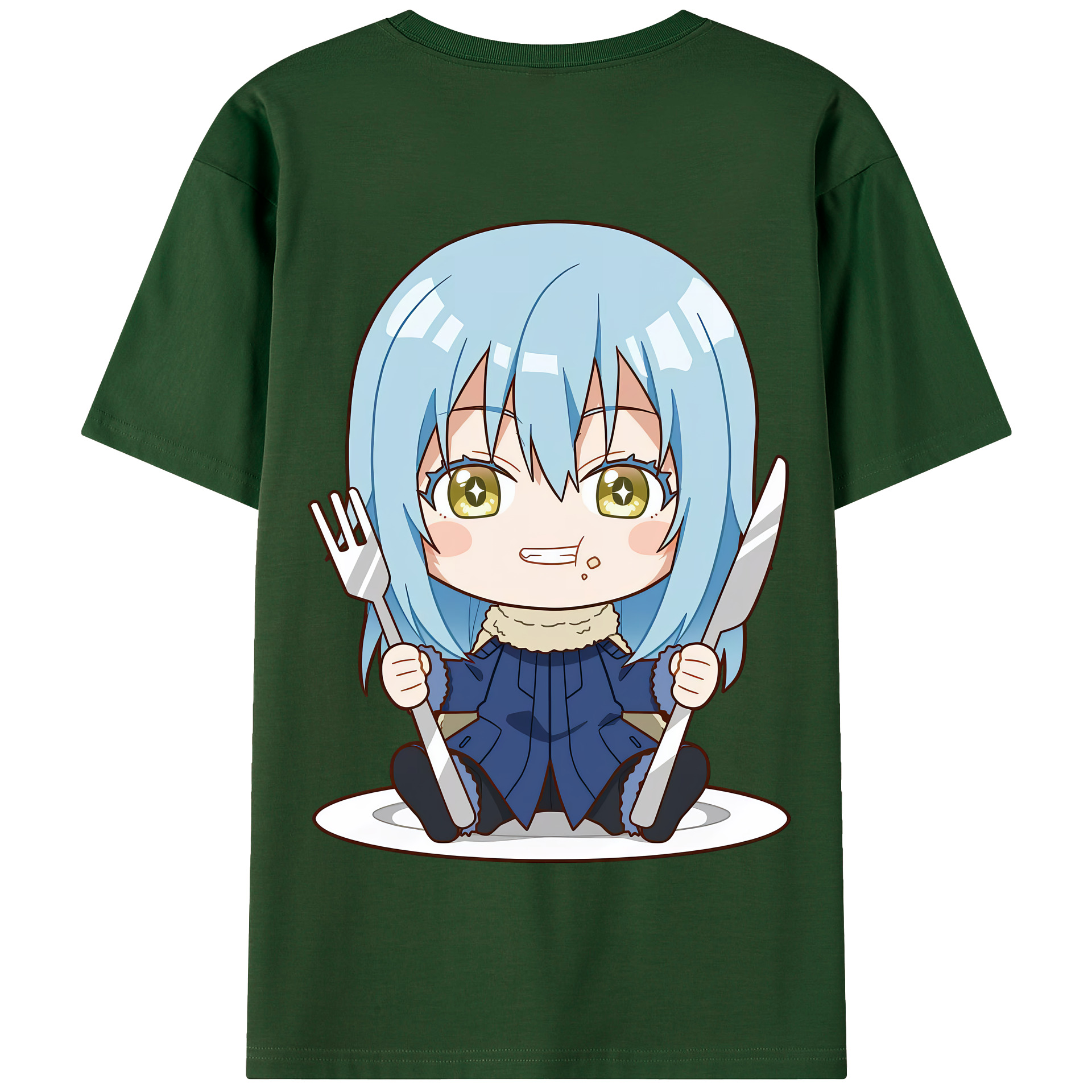 （画像用） 転スラ Regarding Reincarnated to Slime 綿100％半袖Tシャツ（背面プリント）